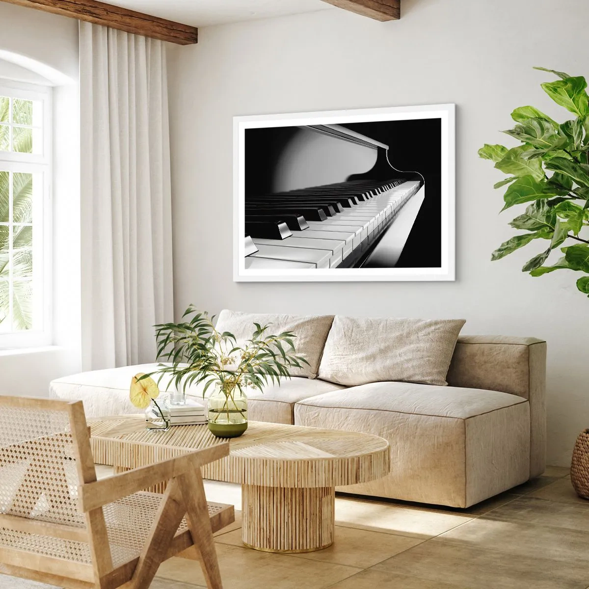 Affisch i vit ram - Harmoni av former och färger - 40x30 cm