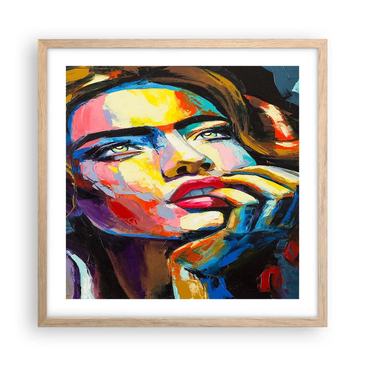 Affisch i ram av ljusek - Drömmar seglar i himlen som fåglar - 50x50 cm