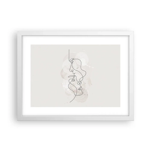 Affisch i vit ram - Tilltrasslade i famn - 40x30 cm