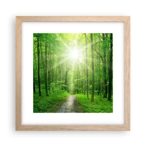 Affisch i ram av ljusek - Grön domkyrka - 30x30 cm