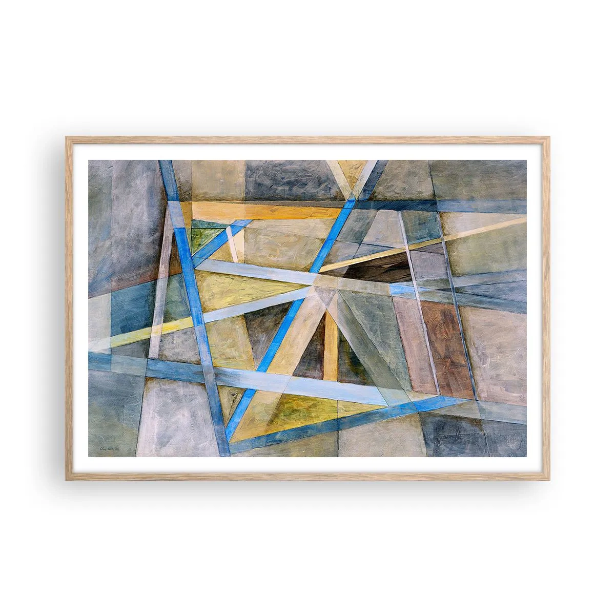 Affisch i ram av ljusek - Rakt fram eller diagonalt? - 100x70 cm