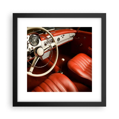 Affisch i svart ram - Lyx i vintage stil - 30x30 cm