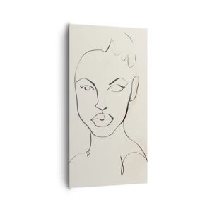 Canvastavla - Bild på duk - Sensualitetens kontur - 65x120 cm