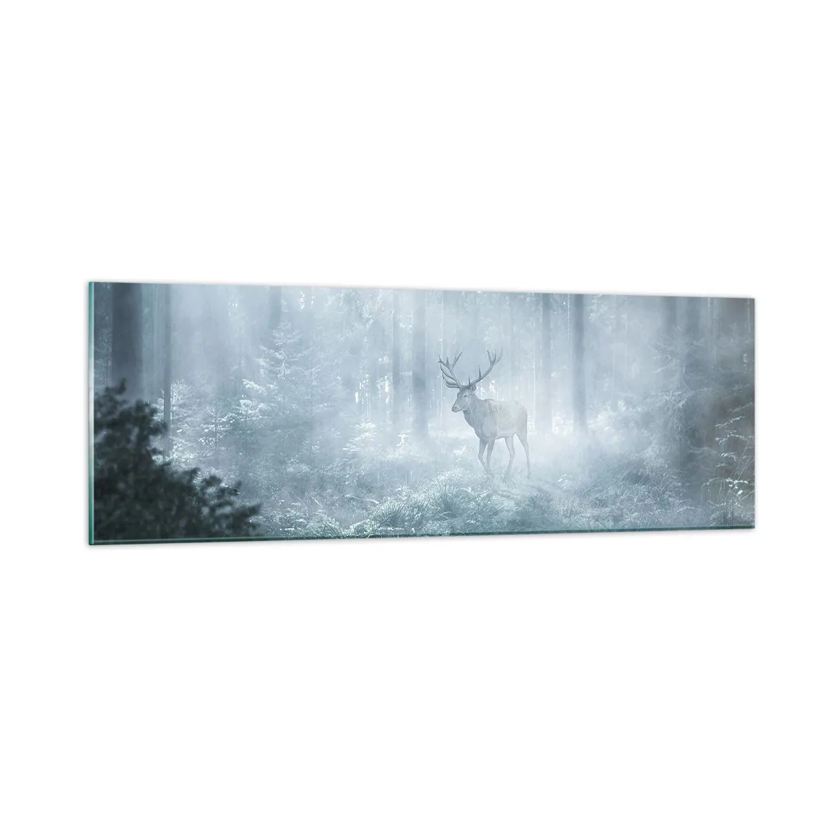 Glastavla - Bild på glas - Morgonrond runt godset - 90x30 cm