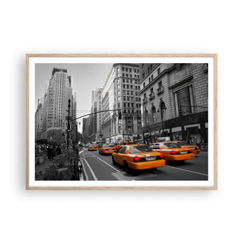 Affisch i ram av ljusek - Storstadens solar - 100x70 cm