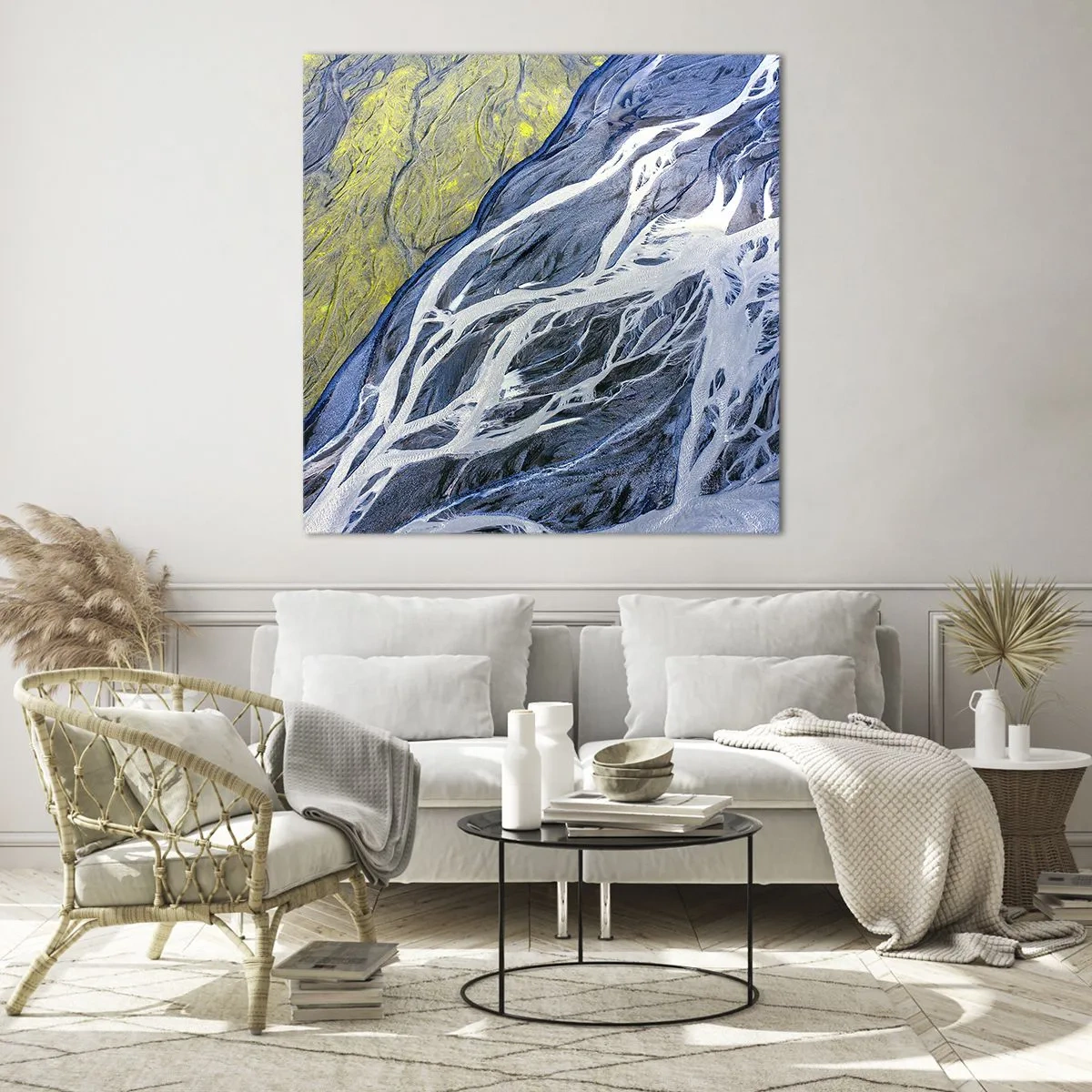 Glastavla - Bild på glas - Naturens grottmålningar - 60x60 cm