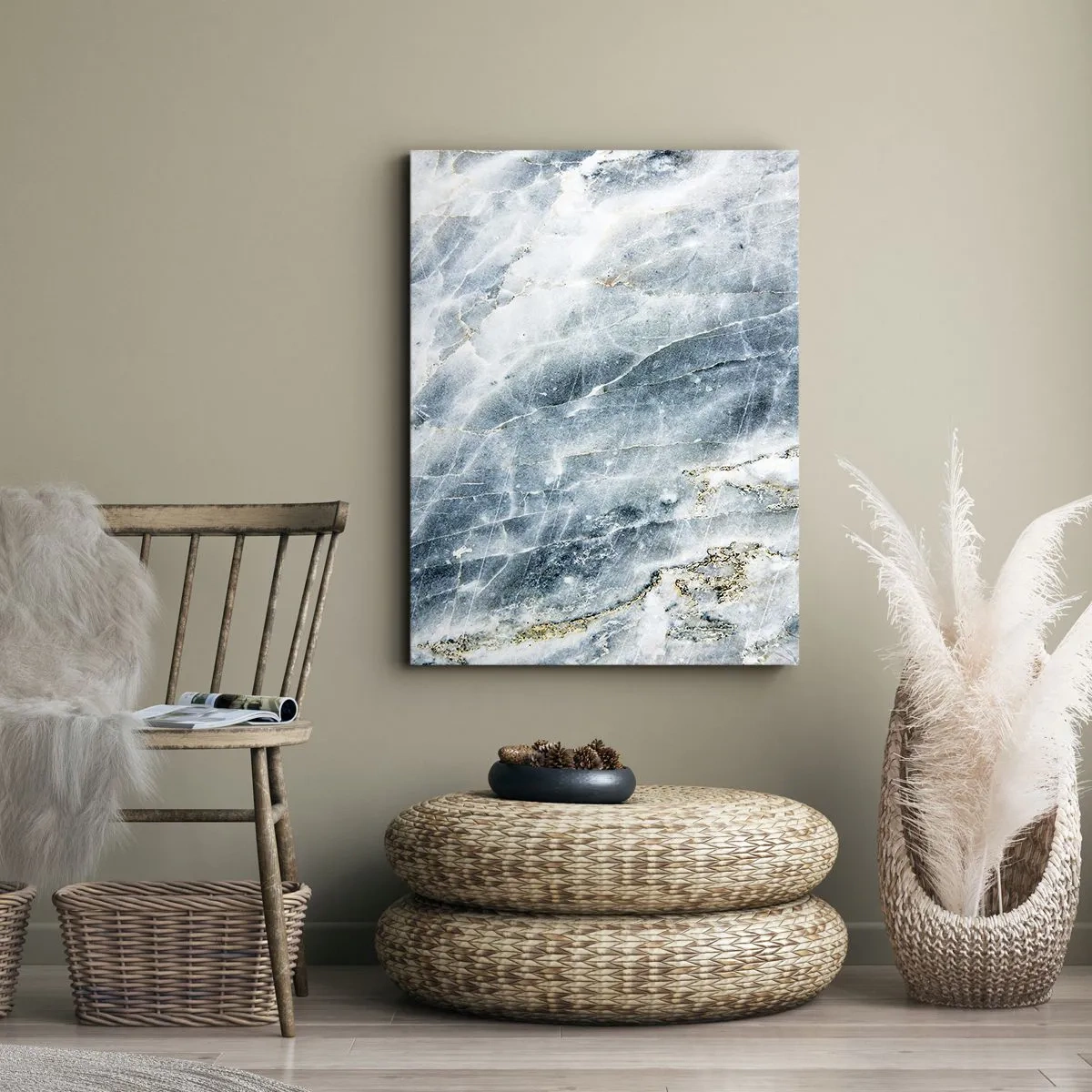 Canvastavla - Bild på duk - Isvärld - 50x70 cm