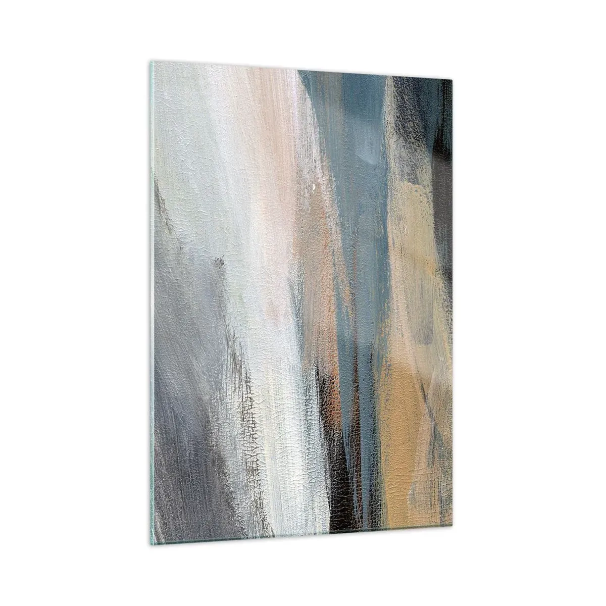 Glastavla - Bild på glas - Abstraktion: nordligt landskap - 50x70 cm