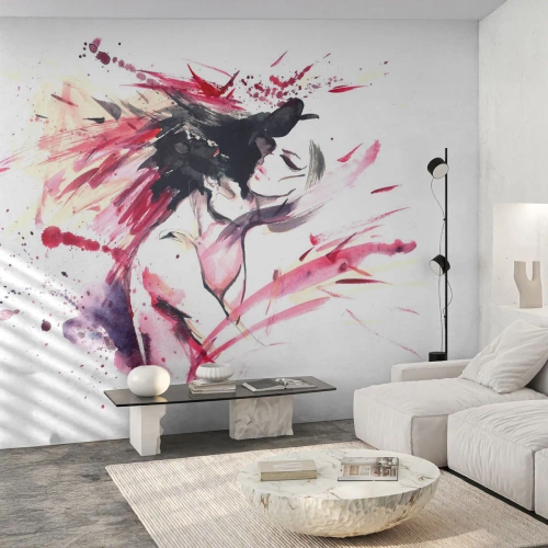 Fototapet Premium Canvas - Kärleksfull uppfyllelse - Abstraktion, Kvinna och man, Kärlek - 350x256 cm