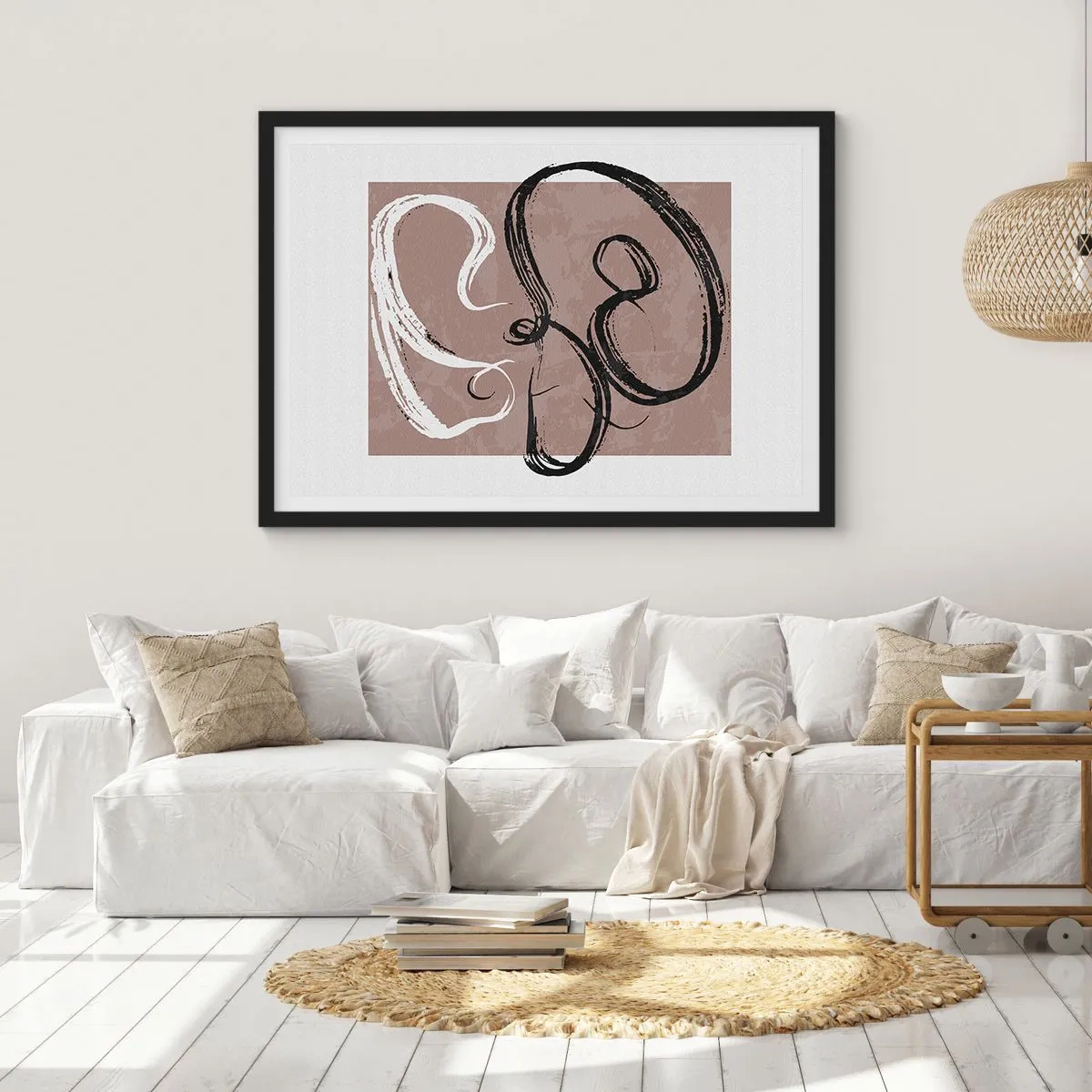 Affisch i svart ram - Komposition - sökande efter fullständighet - 100x70 cm