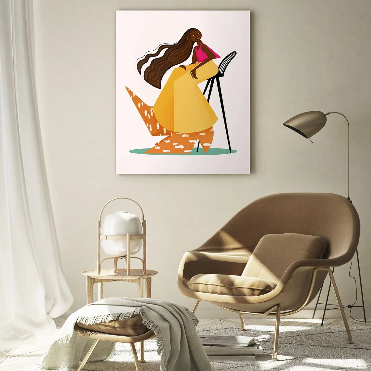 Glastavla - Bild på glas - Modet är också kul - 50x70 cm