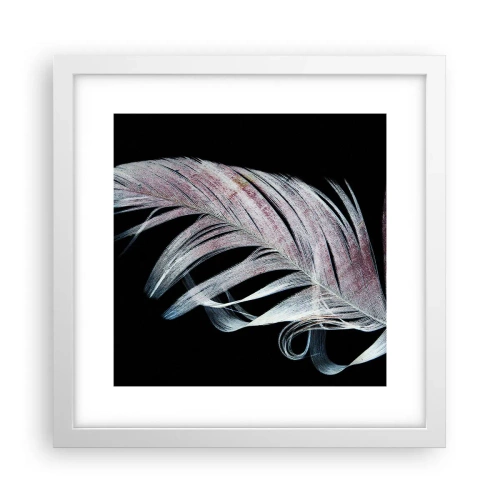 Affisch i vit ram - Tänk på smekning - 30x30 cm