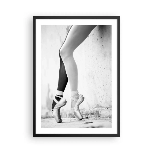 Affisch i svart ram - Balettens subtilitet - 50x70cm - Ballerina, voila! - Modern väggdekoration för vardagsrum och sovrum ARTTOR