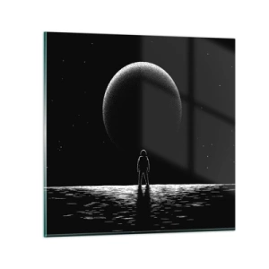 Glastavla - Bild på glas - Ansikte mot ansikte - 30x30 cm