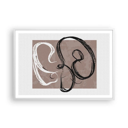Affisch i vit ram - Komposition - sökande efter fullständighet - 100x70 cm