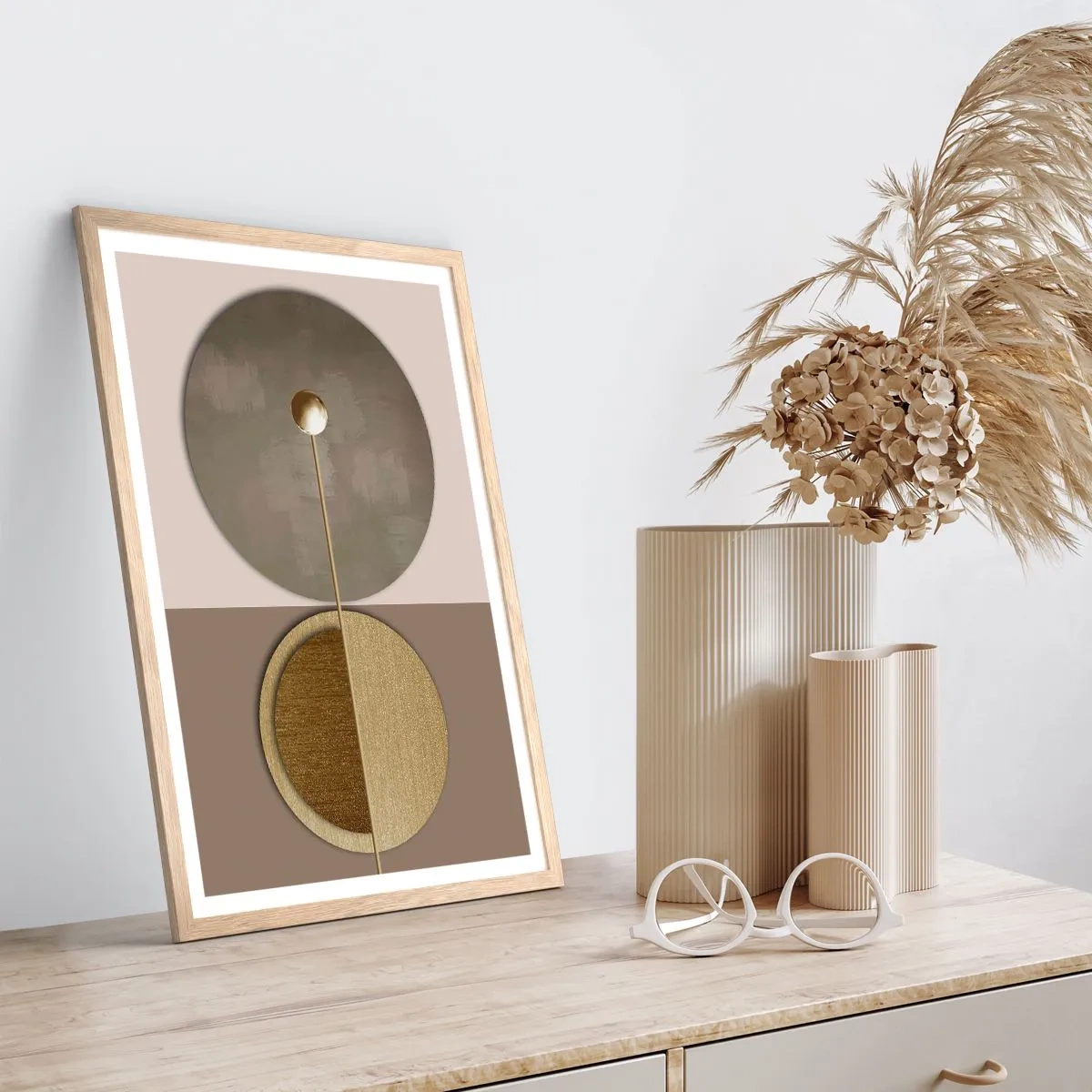 Affisch i ram av ljusek - Perfekt balans - 70x100 cm