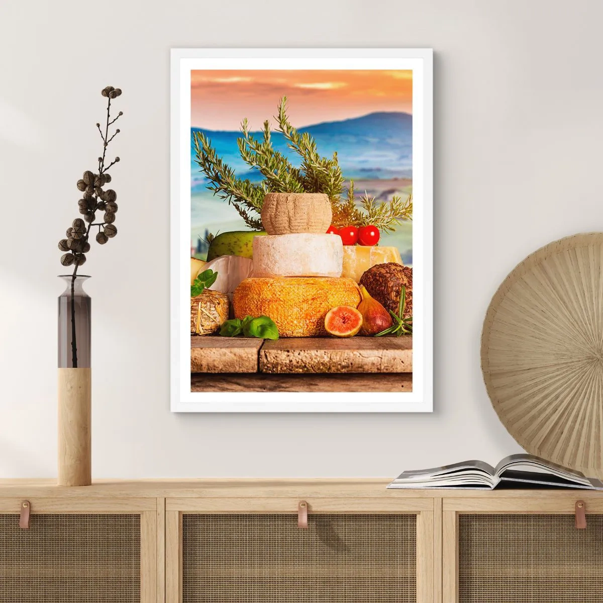Affisch i vit ram - Italiensk livsglädje - 40x50 cm