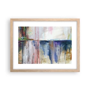Affisch i ram av ljusek - Färgrika intryck och associationer - 40x30 cm