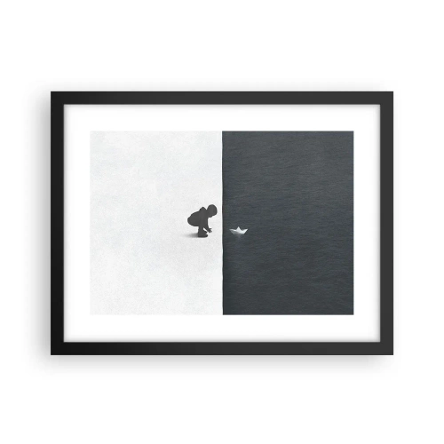 Affisch i svart ram - En stor expedition - 40x30 cm