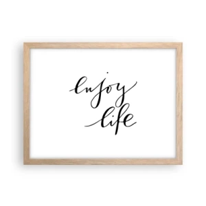 Affisch i ram av ljusek - Ingenting att tillägga… - 40x30 cm