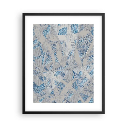 Affisch i svart ram - I en gråblå labyrint - 40x50 cm