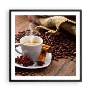 Affisch i svart ram - Rotsmak och -arom - 60x60 cm