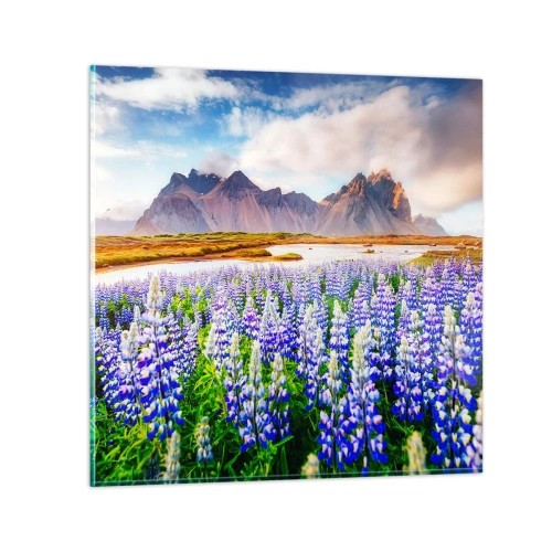 Glastavla - Bild på glas - Styrka och stränghet bredvid mildhet - 70x70 cm