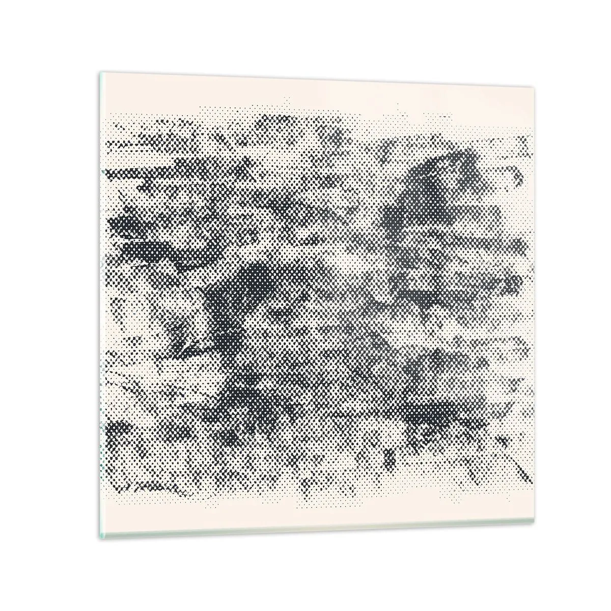 Glastavla - Bild på glas - Dimmig komposition - 70x70 cm