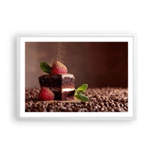 Affisch i vit ram - Livet är ljuvt - 70x50 cm