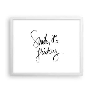 Affisch i vit ram - Riktig glädje - 50x40 cm