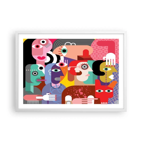 Affisch i vit ram - Vi är från Picasso - 70x50 cm