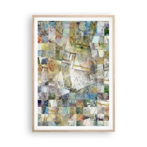 Affisch i ram av ljusek - Geometrisk omblandning - 70x100 cm