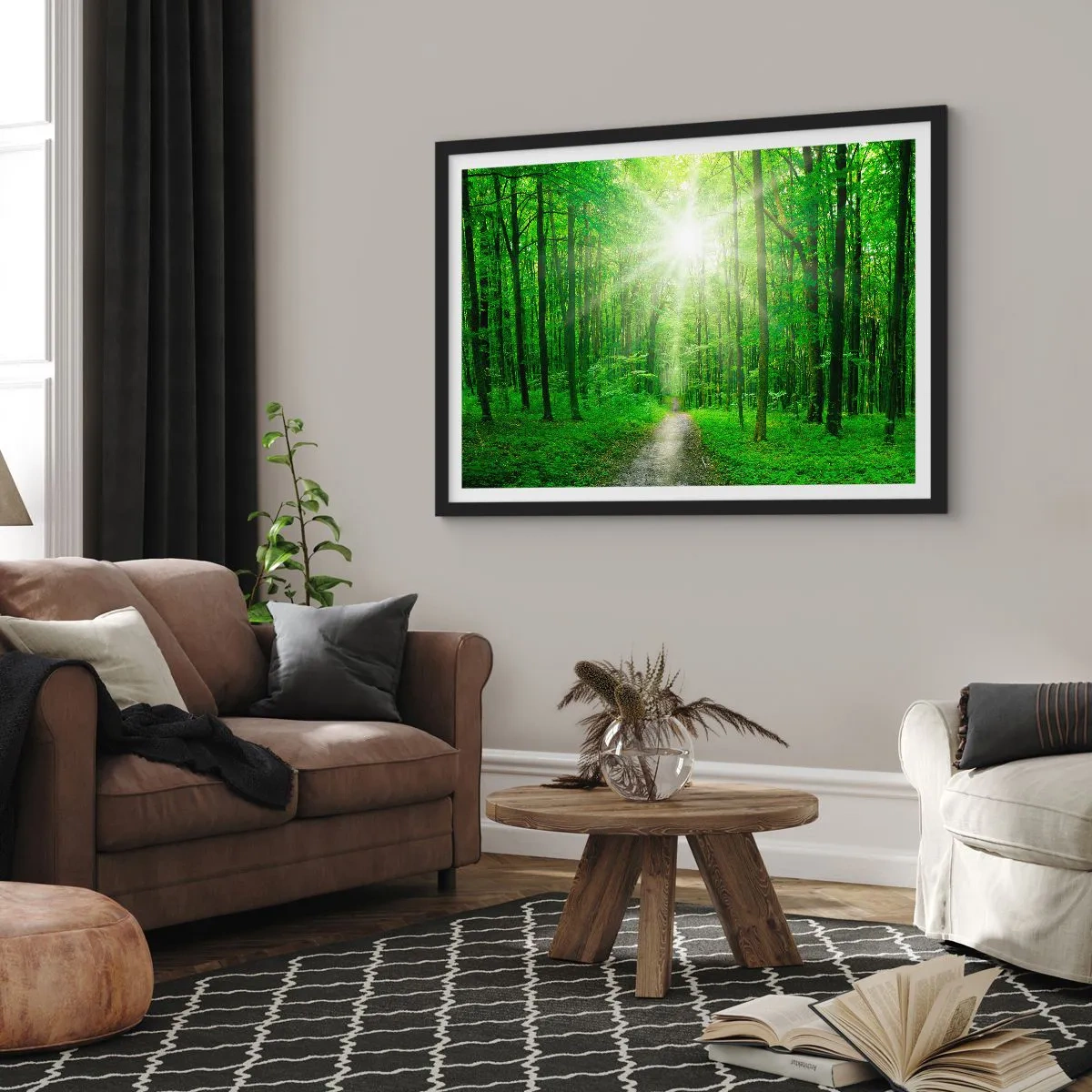 Affisch i svart ram - Grön domkyrka - 70x50 cm