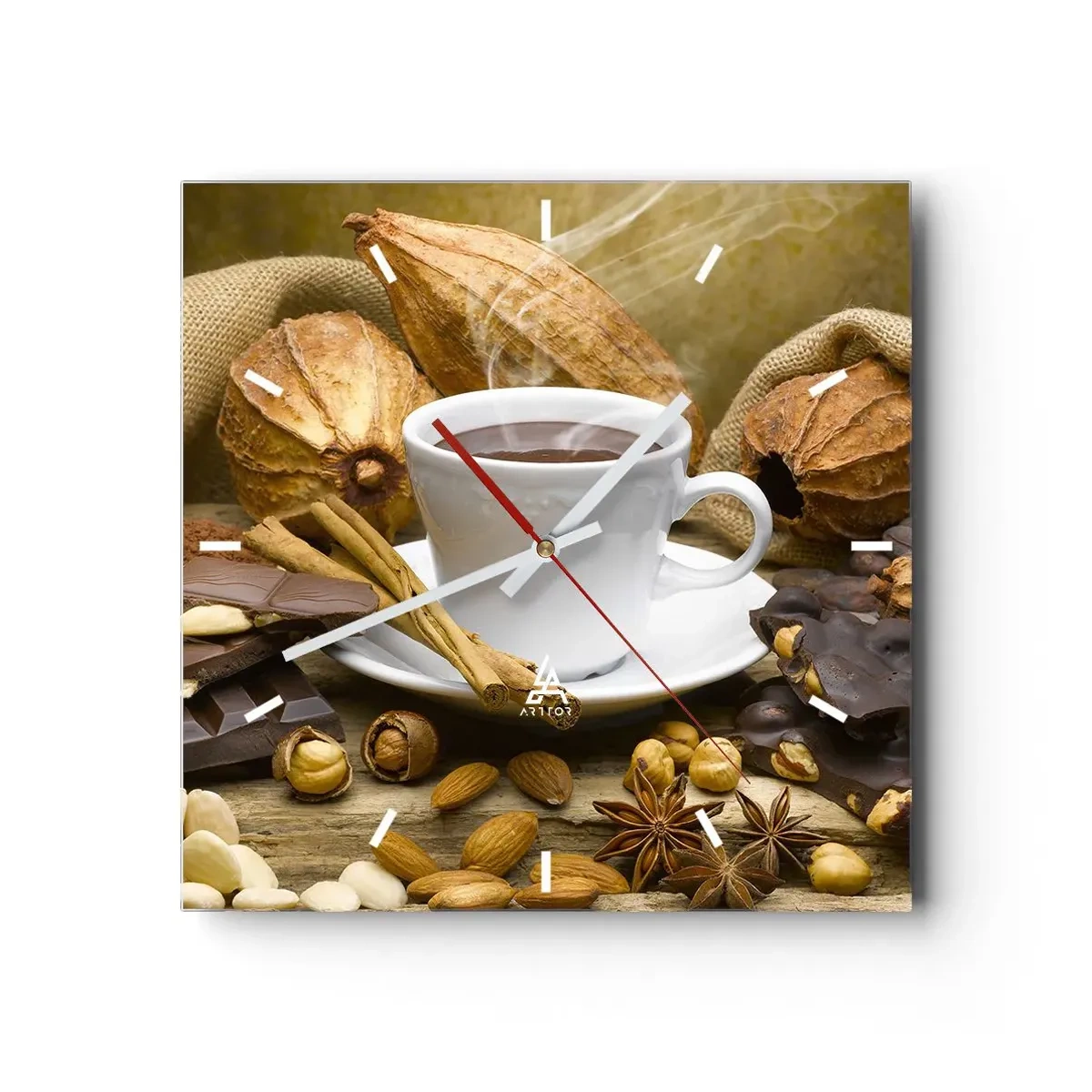 Väggklocka - Klocka på glas - För de som söker upplevelser - 40x40 cm