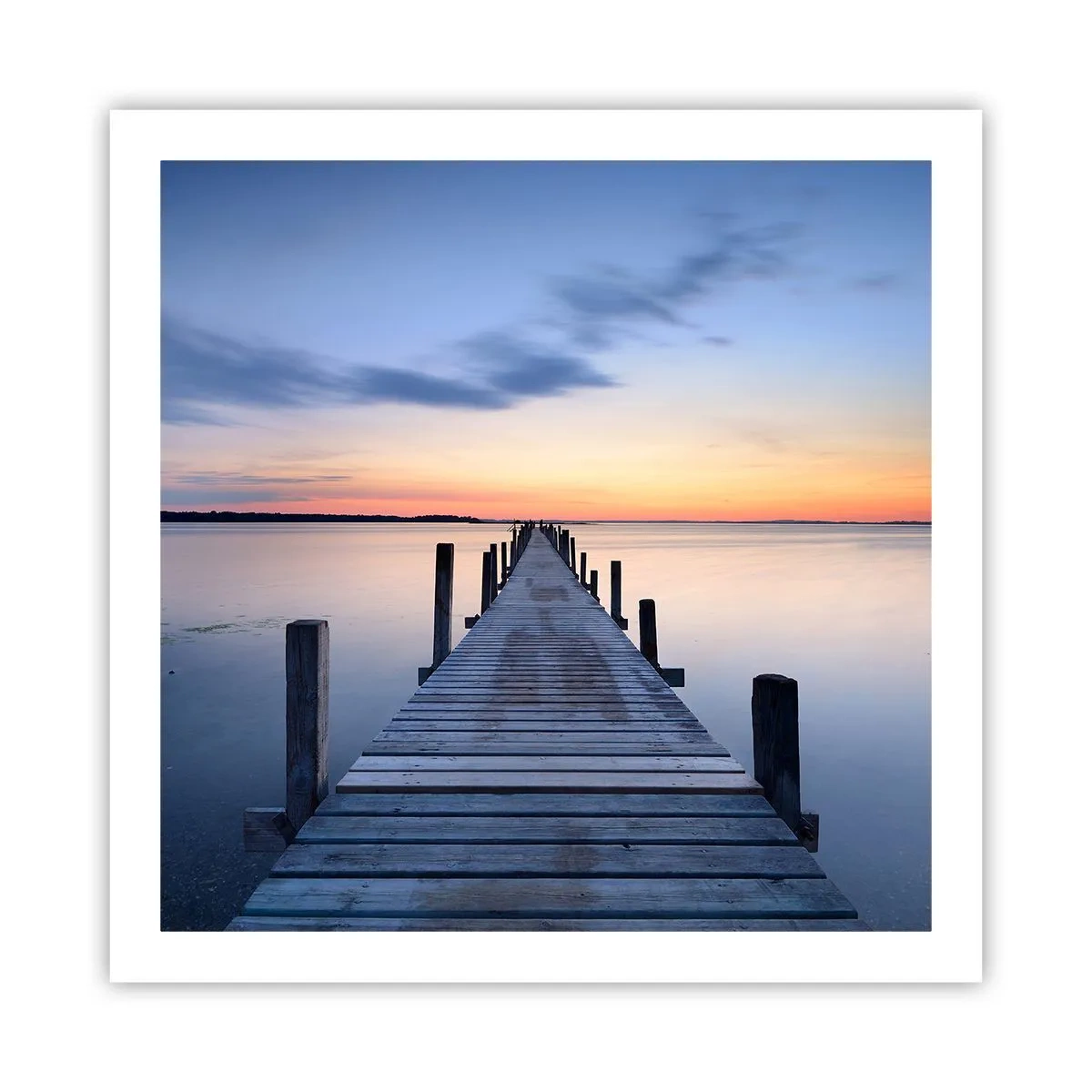 Affisch - Klara solnedgångens ro - 60x60 cm