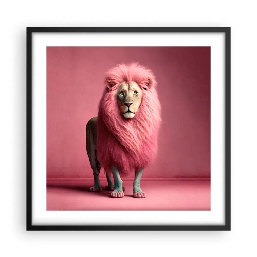 Affisch i svart ram - Och du är inte längre rädd - 50x50 cm