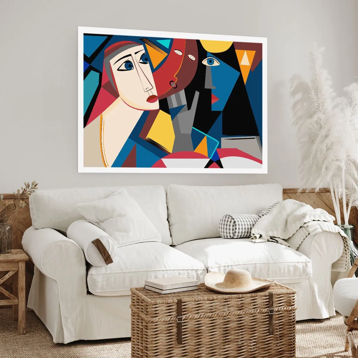 Affisch - Kubistiskt samtal - 70x50 cm