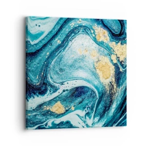 Canvastavla - Bild på duk - Blå virvel - 30x30 cm