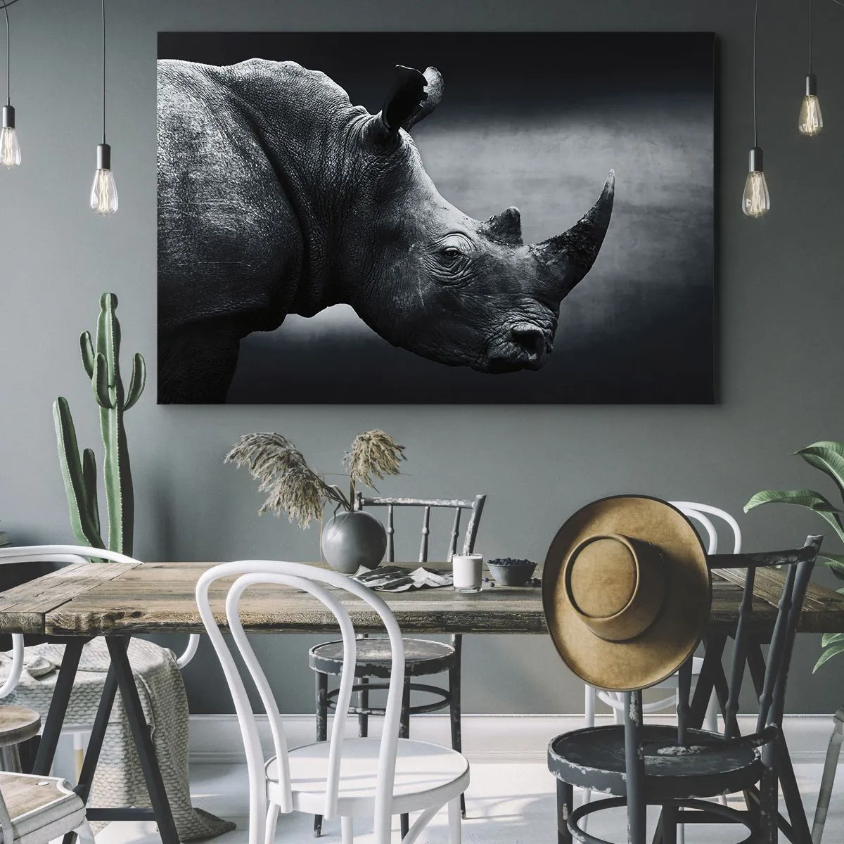 Canvastavla - Bild på duk - Höger profil - 100x70 cm