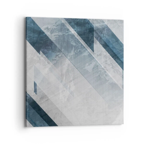 Canvastavla - Bild på duk - Tredimensionell komposition – gråhetens rörelse - 70x70 cm