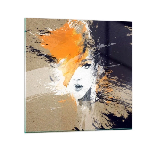 Glastavla - Bild på glas - Och så blir det ljus - 30x30 cm