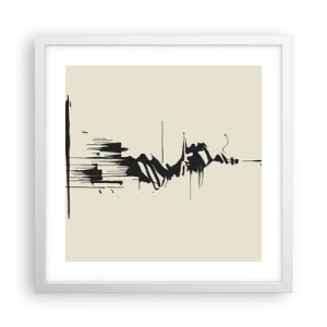 Affisch i vit ram - Skyndsam abstraktion - 40x40 cm