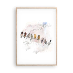 Affisch i ram av ljusek - Bevingat möte - 70x100 cm