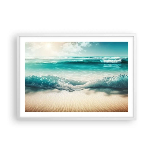 Affisch i vit ram - Lugnet i havet - 70x50 cm