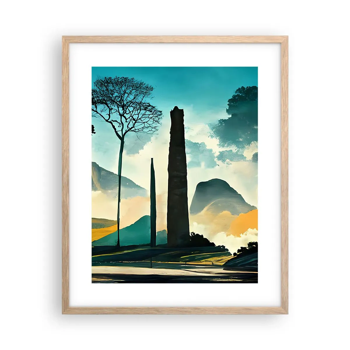 Affisch i ram av ljusek - Fortfarande högre och högre - 40x50 cm