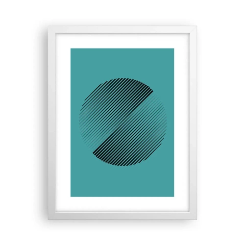 Affisch i vit ram - Cirkeln - en geometrisk variation - 30x40 cm