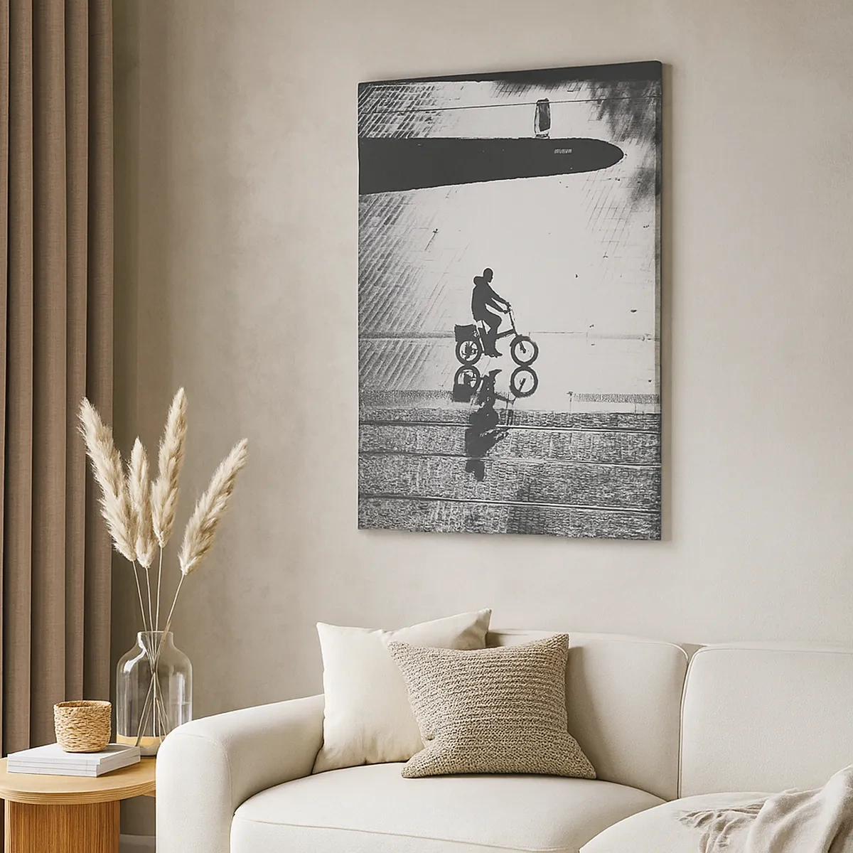 Canvastavla - Bild på duk - Rakt fram genom staden - 50x70 cm