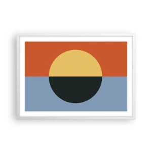 Affisch i vit ram - Komposition av värme och kyla - 70x50 cm