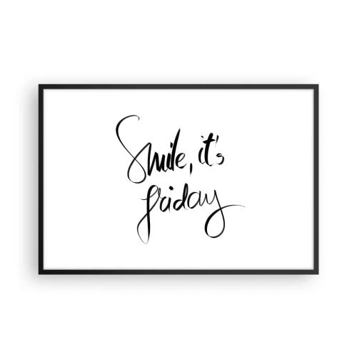 Affisch i svart ram - Riktig glädje - 91x61 cm