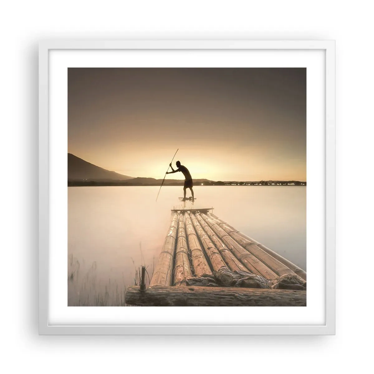 Affisch i vit ram - Före avkoppling - 50x50 cm